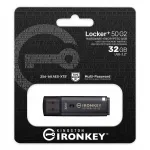 KINGSTON IRONKEY Locker+ 50 G2 32GB kr&uuml;pteeritud USB m&auml;lupulk, AES-256, FIPS 197
