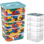 LEGO klotside kast 5 tasandiga, 35 l mahuga, suurte sektsioonidega