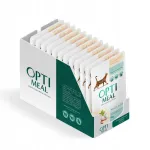 M&auml;rg kassitoit Optimeal k&uuml;&uuml;lik valges kastmes, 12 x 85 g