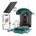 Linnutoitja 2K WiFi kaamera, p&auml;ikesepatarei, IP65, AI PIR-ga