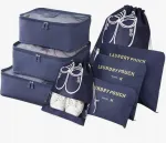Pagasi organiseerijate komplekt, 6 tk, sinine