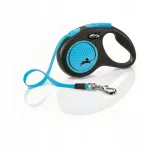 Automaatne koera jalutusrihm Flexi New Neon, must/neoonsinine, S, 5 m