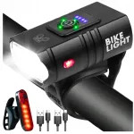 Jalgratta LED-tuled USB-laadimisega, ette ja taha, laetavad, veekindlad, 6 režiimi