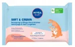 Nivea Baby Soft & Cream laste niisked salvr&auml;tikud, 57 tk