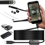 Endoskoopiline 5 m LED kaamera USB-C-ga, 3in1, HD, Android ja PC jaoks