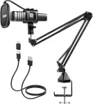 USB kondensaator-mikrofon kardioidsuunaga, komplekt otse&uuml;lekannetele ja taskuh&auml;&auml;lingutele