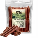 Koerte maiustused WILD FARM Rabbit Sticks, 80% j&auml;neseliha, 500 g
