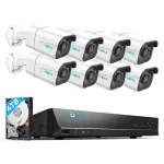Videovalves&uuml;steem REOLINK 4K, 8 x 8MP PoE IP kaamerad, 16 kanalit, 4TB NVR, inimeste ja s&otilde;idukite tuvastus