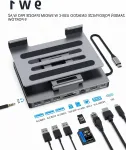 Dokkjaam USB-C 9-in-1 iPad Pro jaoks, 4K@60Hz, RJ45, SD, TF, USB3, PD, kokkupandav
