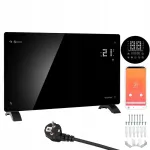 Klaasist elektriline konvektor WiFi-ga, 2500 W, must