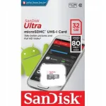 M&auml;lukaart SANDISK 32GB micro SD HC Class 10 ULTRA 80 MB/s UHS-1 U1