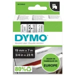 DYMO D1 45800 kleepuv teip, 19 mm, l&auml;bipaistev musta tekstiga