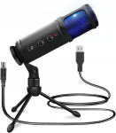 USB mikrofon arvutile LED ja statiiviga