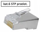 RJ45 STP kat.6 pistikud, AWG24-26 kaablitele, l&auml;bipaistvad, 10 tk