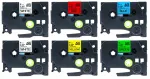 Brother TZe-FX lintide komplekt, 9 mm, 6 tk (TZe-FX221/421/521/621/721)