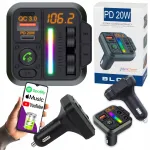 Bluetooth saatja autole FM, handsfree, QC 3.0, PD20W, 5.3