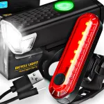 Jalgratta ees- ja tagatuli LED komplekt, USB-laetav, veekindel