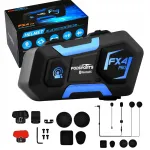 Motoristi interkom Fodsports FX4 Pro, BT5.0, 4 &uuml;hendust, 1000 m, FM, Micro-5P USB
