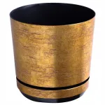 Lillepott jalaga 16 &Oslash; GOLD ANTIQUE mustriga