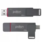 POLION USB m&auml;lupulk 256GB, 560MB/s, USB 3.2, USB-C ja USB-A pistikutega