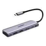 UGREEN 6in1 USB-C adapter 2x USB, HDMI, SD, MicroSD, 100W
