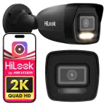 Valvekaamera Hilook IPCAM-B4-30DL, 4MP, kahetasandiline valgustuss&uuml;steem, must, Hikvision
