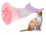 Kassi pesa-tunnel Pink Mermaid Tail, 38&times;50 cm, kr&otilde;biseva voodriga