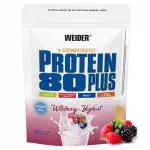 Valgu pulber WEIDER Protein 80 Plus 500g mustika, isolaadi ja kaseiiniga