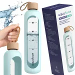 AquaFloow MotivateGlass 1L sinine klaasist veepudel