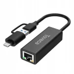 Toveca USB-C kuni Ethernet RJ45 1000 Mb/s v&otilde;rgukaart