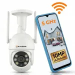 V&auml;ljas WiFi kaamera 10 MPx ULTRA HD 2,4/5 GHz heli ja j&auml;lgimisega