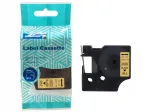 Etiketiriba PRISM Dymo D1 45023, 12 mm x 7 m, must kuldsel taustal, asendus