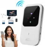 Juhtmevaba 4G Wi-Fi ruuter antenniga, 2400mAh aku, valge