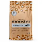 Monster Cat steriliseeritud kasside teraviljavaba kuivtoit kalkuni- ja kanalihaga, 400 g