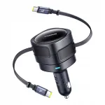 Baseus Enjoyment Max 60W auto laadija kahe spiraaliga kaabliga