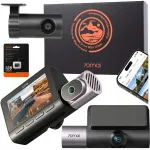 70mai 4K HDR T800 auto kaamera sisemise ja tagakaameraga RC24, 128GB