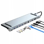 Dokkjaam, 11 &uuml;hendust, 100W PD, HDMI, VGA, RJ45, USB, kaardilugeja