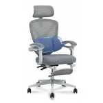 Kontoritool FLEXISPOT OC4, hall, ergonoomiline, peatoega, 136 kg