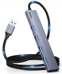 USB jagaja Aceele 5-in-1, 4 pesa, USB 3.0, 5 Gb/s, 60 cm