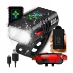 LED jalgratta tuli veekindel, USB kaudu laetav, tagumise tulega