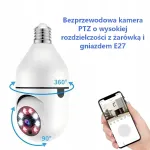 IP-j&auml;relevalvekaamera LED-valgustiga, 360&deg; vaatenurgaga, WiFi