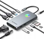 ORICO XCR-X1 dokipesa, USB-C, 12 porti, HDMI, VGA, 100W PD, hall
