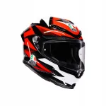AGV K6 S mootorrattakiiver, must/punane/valge, S suurus