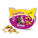 Whiskas Temptations kasside maiused kanaliha ja juustuga, 60 g