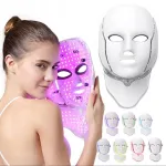 LED n&auml;o, kaela ja dekoltee mask, 7 v&auml;rvi, pinguldav