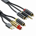 Helikaabel 2RCA + 3,5 mm pistik, optiline Toslink, USB HDTV/DVD/ k&otilde;rvaklappide jaoks