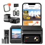 DDPAI Z60 Master 4K HDR salvestusseade sisemise tagakaamera, hardwire komplekti ja 256GB-ga