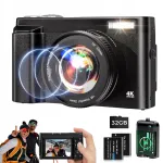 Digitaalne kaamera 48MP X16 suum must 4K 32GB kahe akuga
