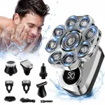 Elektriline 9D 6in1 habemeajamismasin USB ja LED laadimisega