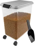 Loomade toidukonteiner Chiluxendo 40 l, kaanega, ratastel, hall
